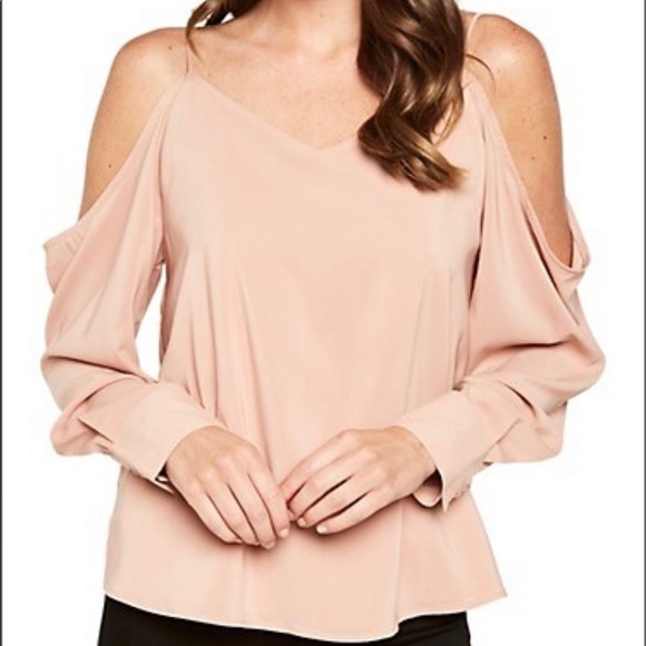 Bardot Cold shoulder pink blouse size Small - Picture 1 of 7